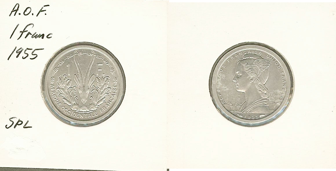 French Equatorial Africa 1 franc 1955 Unc